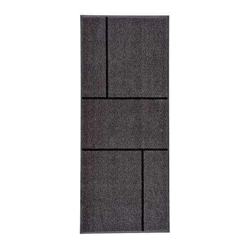 KÖGE Door mat, gray, black - 202.966.04