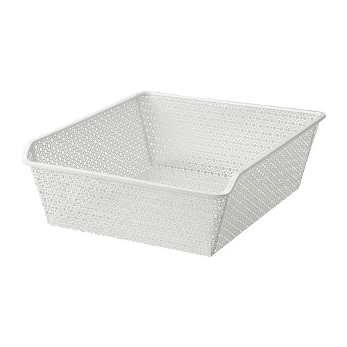KOMPLEMENT Metal basket with pull-out rail, white - 790.109.92