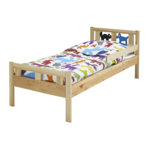 KRITTER Bed frame with slatted bed base, pine - 398.364.95