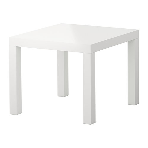 LACK Side table, high gloss white - 601.937.36