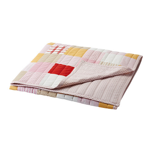 LEKANDE Bedspread, pink, red - 002.689.42