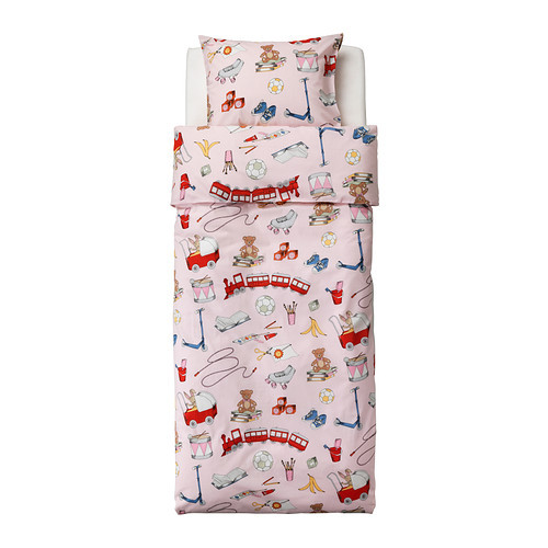 LEKRUM Duvet cover and pillowcase(s), pink - 402.645.84