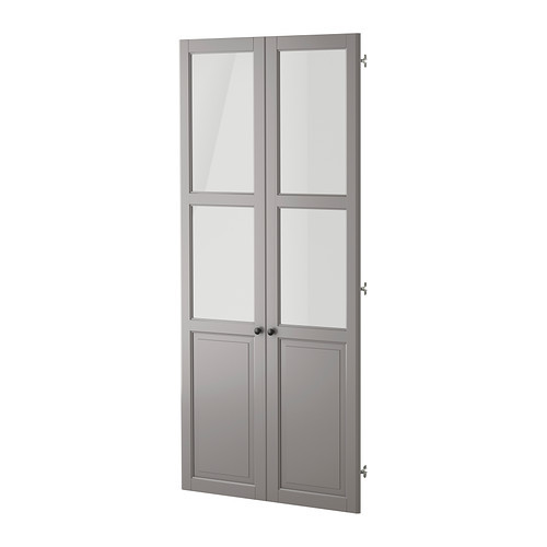 LIATORP Panel/glass door, gray - 602.693.64