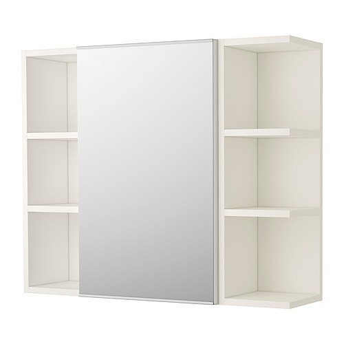 LILLÅNGEN Mirror cabinet 1 door/2 end units, white - 698.939.84