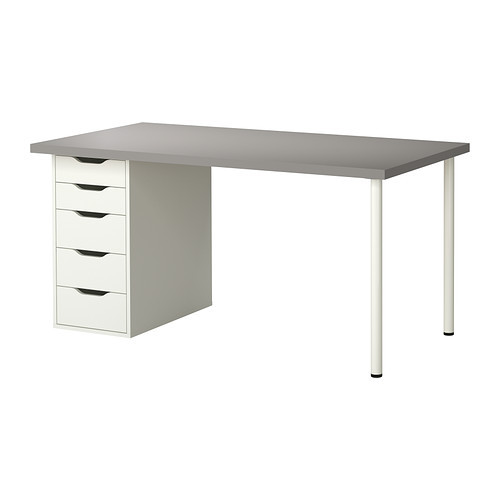 LINNMON /
ALEX Table, gray, white - 999.327.00