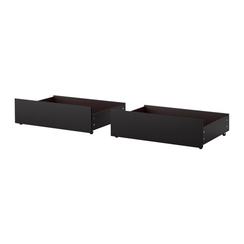 MALM Underbed storage box for high bed, black-brown - 602.527.21