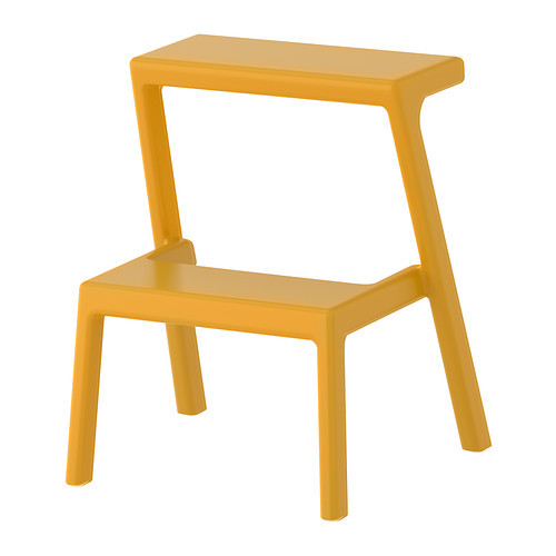 MÄSTERBY Step stool, yellow - 402.332.34