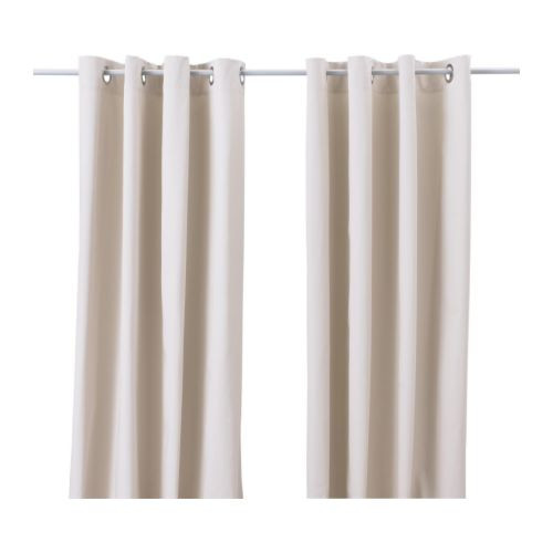 MERETE Curtains, 1 pair, beige - 801.119.85
