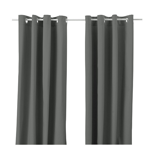 MERETE Curtains, 1 pair, gray - 102.568.49