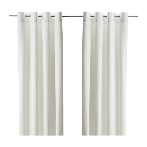 MERETE Curtains, 1 pair, bleached white - 401.119.87