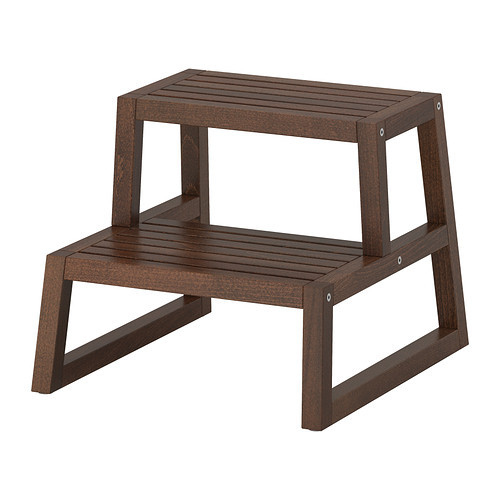 MOLGER Step stool, dark brown - 102.414.62