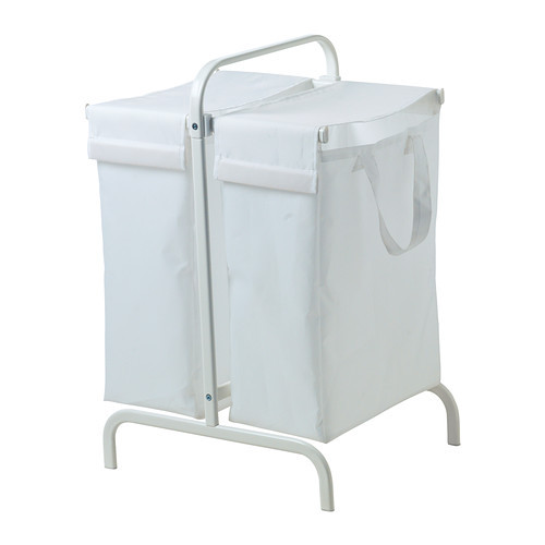 MULIG Laundry bag with stand, white - 802.196.60
