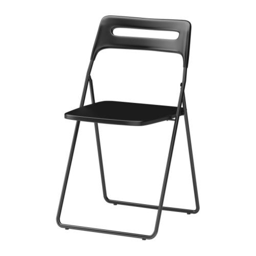 NISSE Folding chair, black - 301.150.66