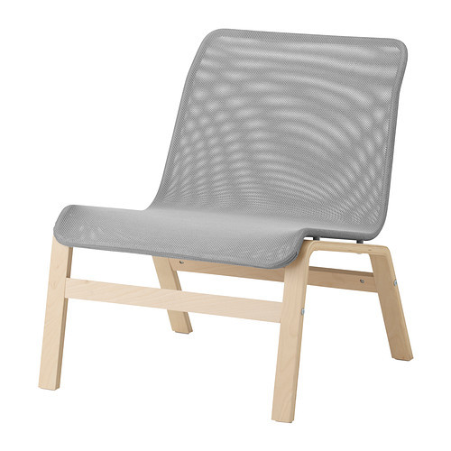 NOLMYRA Chair, birch veneer, gray - 102.335.32