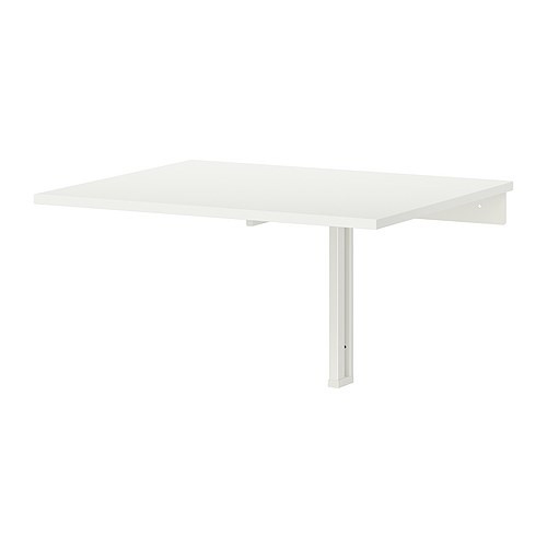 NORBERG Wall-mounted drop-leaf table, white - 301.805.04