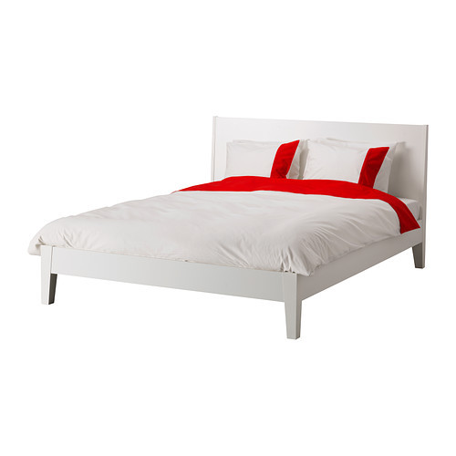 NORDLI Bed frame, white, Luröy - 190.697.92