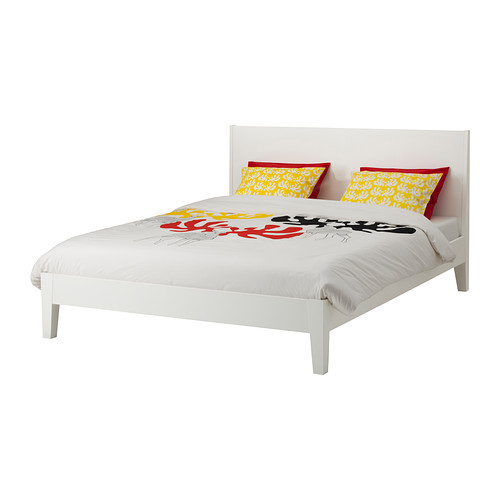 NORDLI Bed frame, white, Luröy - 990.077.43