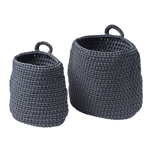 NORDRANA Basket, set of 2, gray - 102.882.99