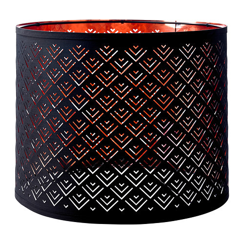 NYMÖ Lamp shade, black, copper color - 702.814.12