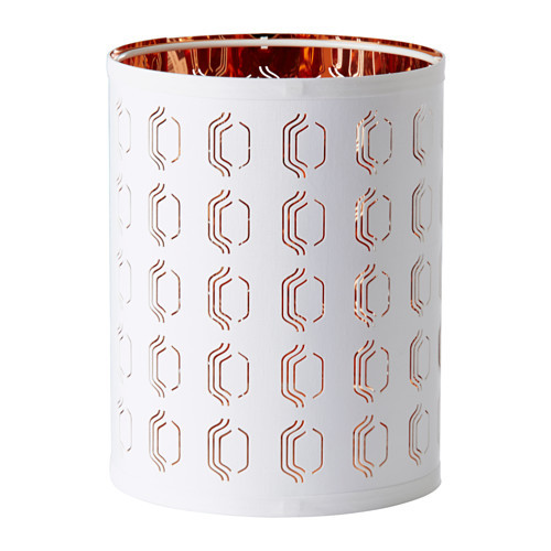 NYMÖ Lamp shade, white, copper color - 802.979.31