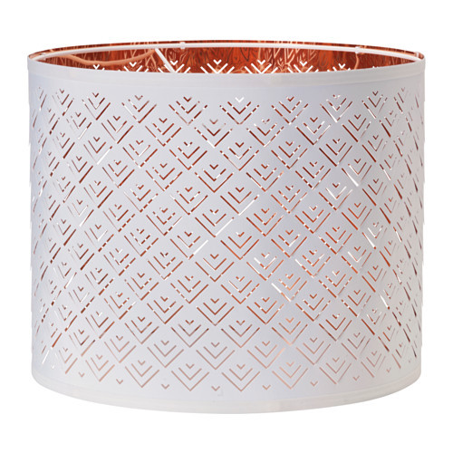 NYMÖ Lamp shade, white, copper color - 402.979.33