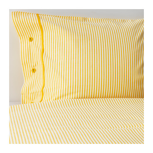 NYPONROS Duvet cover and pillowcase(s), yellow - 602.300.22