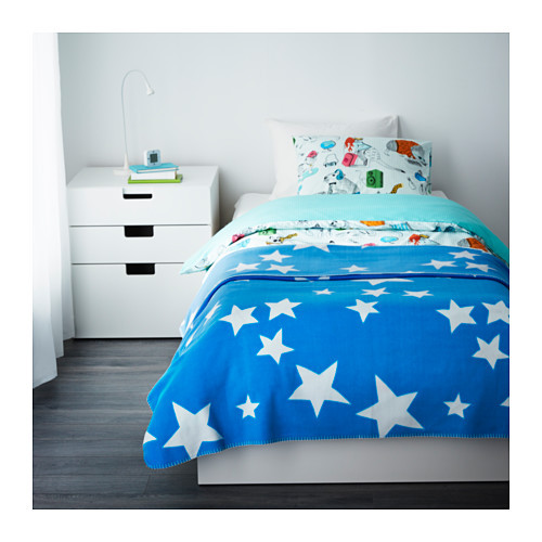 OLIVTRÄD Bedspread/blanket, blue - 202.996.31