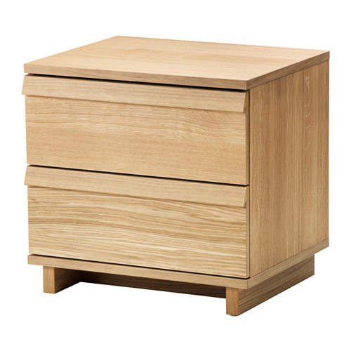 OPPLAND 2-drawer chest, oak veneer - 002.691.40