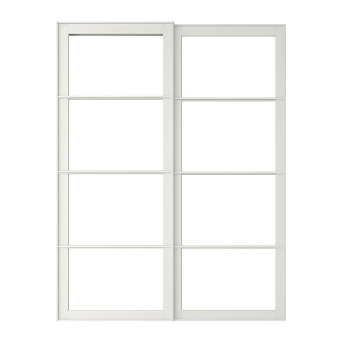 PAX Pair of sliding door frames & rail, white - 402.502.66