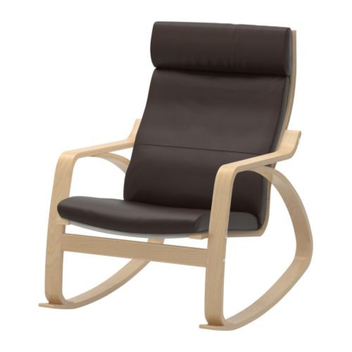 POÄNG Rocking chair, birch veneer, Robust Glose dark brown - 898.610.10
