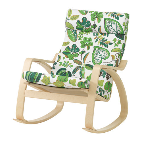 POÄNG Rocking chair, birch veneer, Simmarp green - 390.904.86