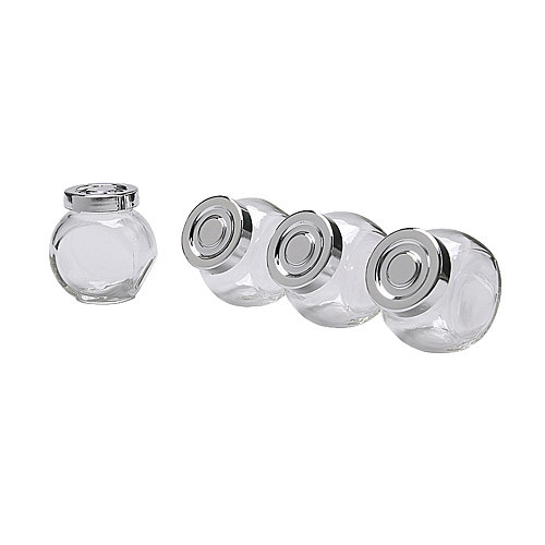 RAJTAN Spice jar, glass, aluminum color - 400.647.02
