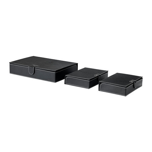RISSLA Box, set of 3, black - 902.461.54