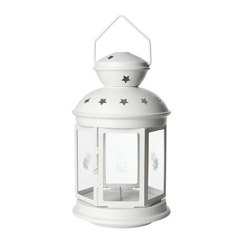 ROTERA Lantern for block candle, white indoor/outdoor white - 002.528.61
