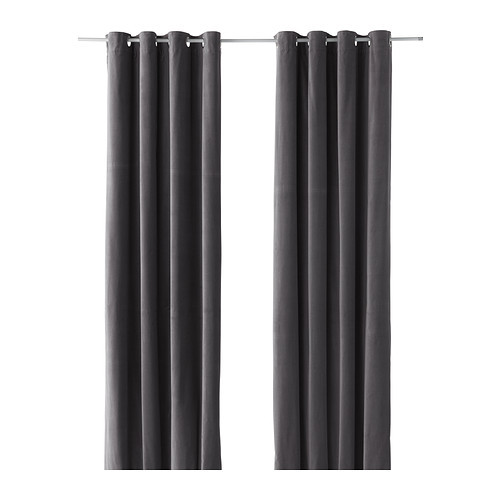 SANELA Curtains, 1 pair, gray - 402.301.98
