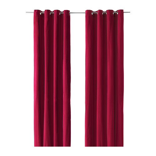 SANELA Curtains, 1 pair, dark pink - 802.619.46
