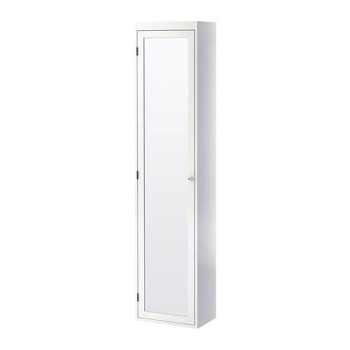 SILVERÅN High cabinet with mirror door, white - 502.679.97