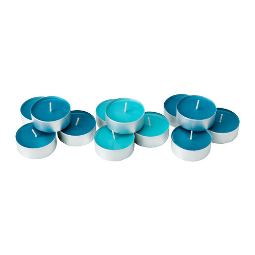 SINNLIG Scented candle in metal cup, Beach breeze, turquoise - 802.363.44