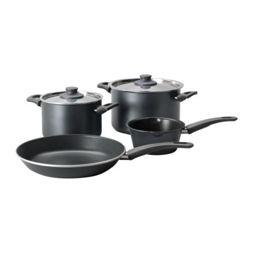 SKÄNKA 6-piece cookware set, gray - 601.495.31