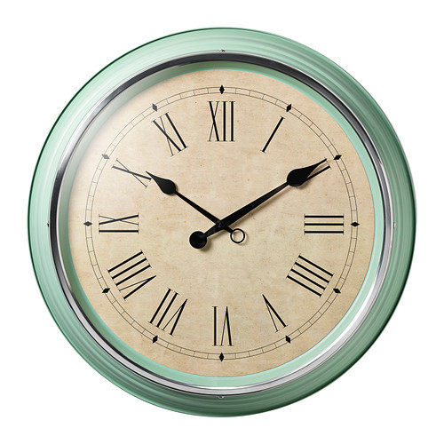 SKOVEL Wall clock, green - 502.376.51