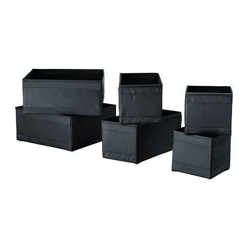 SKUBB Box, set of 6, black - 503.002.75