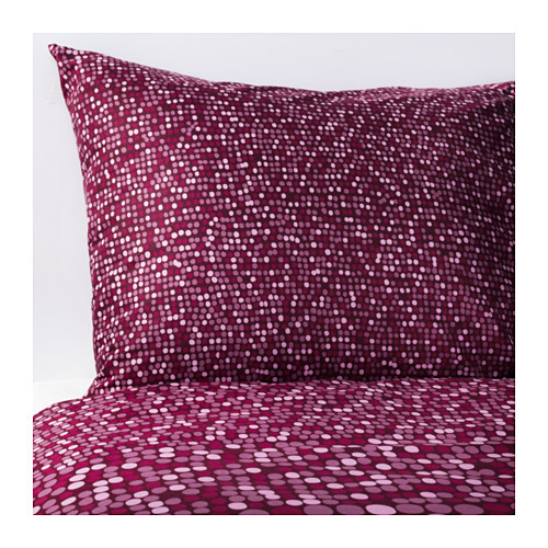 SMÖRBOLL Duvet cover and pillowcase(s), dark pink - 702.898.56