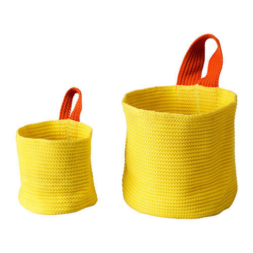 STICKAT Basket, set of 2, yellow, orange - 902.965.87