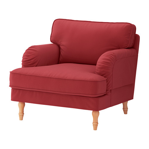 STOCKSUND Chair, Ljungen light red, light brown/wood - 890.335.06