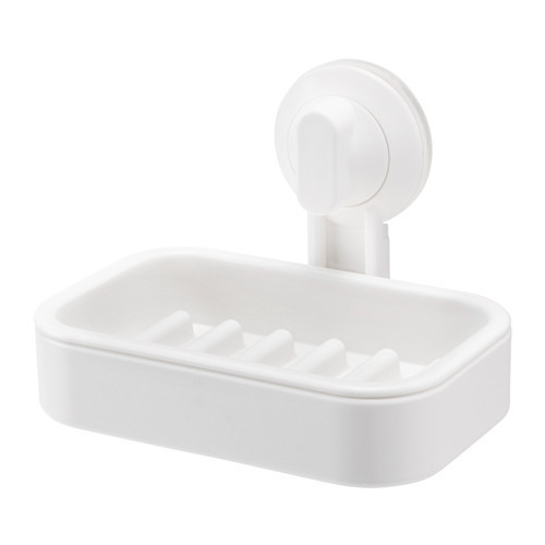 STUGVIK Soap dish with suction cup, white - 302.970.09