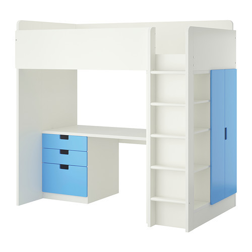 STUVA Loft bed with 3 drawers/2 doors, white, blue
$449.00 - 090.262.51