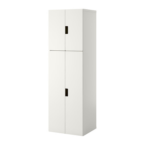 STUVA Storage combination with doors, white, white - 390.066.09