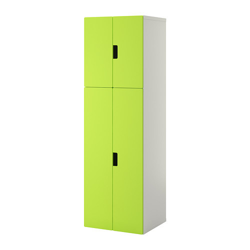 STUVA Storage combination with doors, white, green - 290.178.11