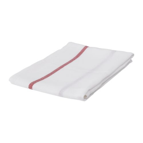 TEKLA Dish towel, white, red - 101.009.09