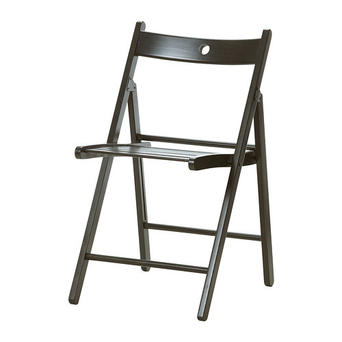 TERJE Folding chair, black - 002.224.40